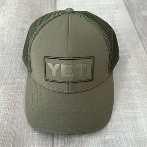 YETI Olive Green Patch trucker hat
